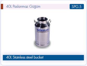 Şanmak 40L Paslanmaz Güğüm