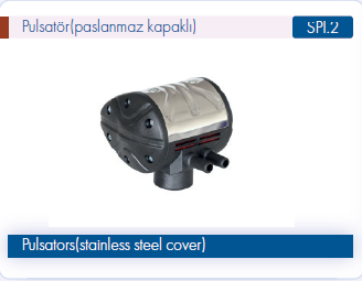 Şanmak İki Çıkışlı Pulsatör Paslanmaz Kapaklı